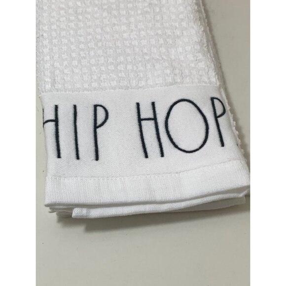 Rae Dunn Easter Kitchen Towels- "HIP HOP" & "BUNNY LOVE" 2 pack NEW WITH TAGS! - Picture 1 of 2